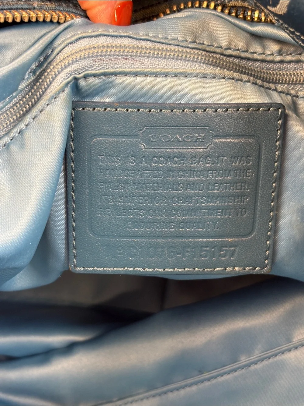 Y2K-era vintage Coach Gallery Horse & Carriage Tote Bag Teal Color